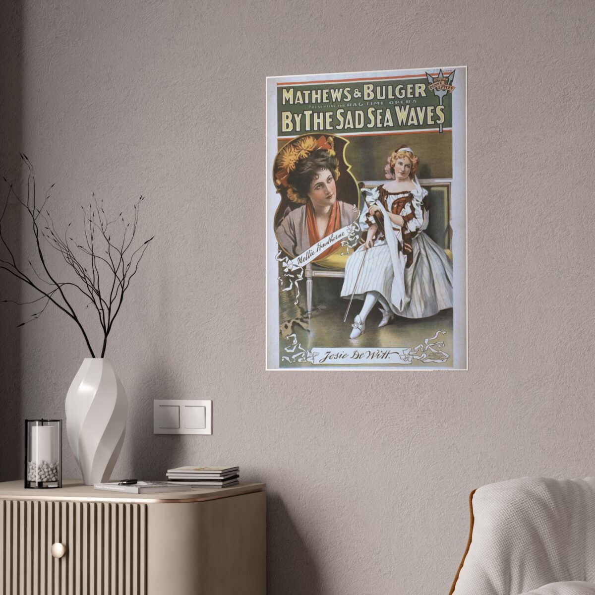 Vintage Gloss Poster - 'By the Sad Sea Waves' - Classic Art for Home Decor - Image 2